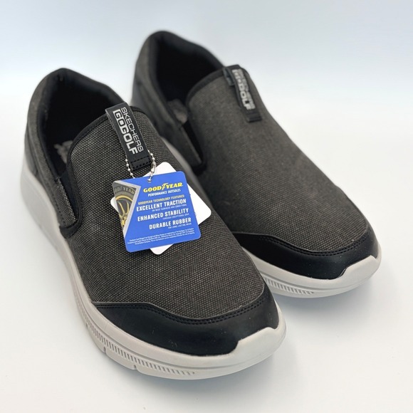 Skechers GO GOLF Arch Fit Walk Mens 11.5 Charcoal Black Slip On Shoes NWOB - Picture 9 of 13